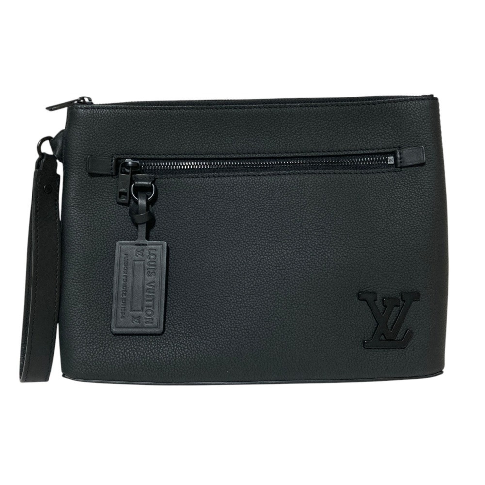 Louis Vuitton LV Aerogram Takeoff Handbag Pouch Clutch Bag M69837 Noir Men's